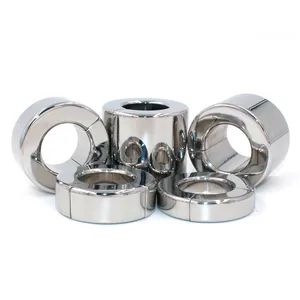 قفل مغناطيسي معدن كيس الصفن قلادة الكرة نقالة الخصية الوزن الديك الدائري القضيب ضبط النفس الفولاذ المقاوم للصدأ ألعاب الجنس للرجال أعلى 6 مبيعات لخاتم القضيب المغناطيسي - No2