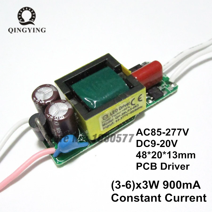 AC85-277V LED Driver 2-3x3w 3-6x3w 6-12x3w 10-20x3w 900mA 950mA Constant Current Lighting Transformers Lamp Power Supply