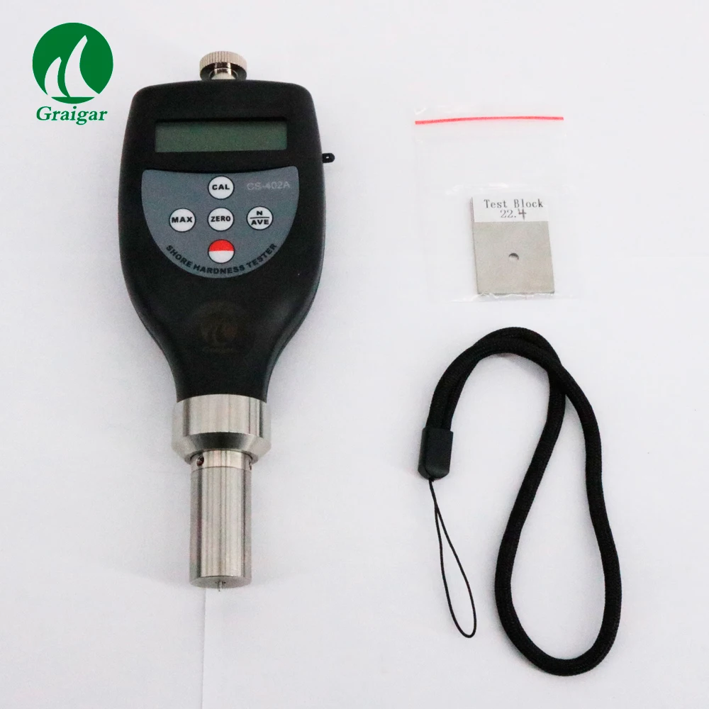 Probador de dureza CS-402A, goma tipo A de 10 ~ 90 HA, elastómeros de cuero y materiales similares para Kit de bloques de prueba de durómetro