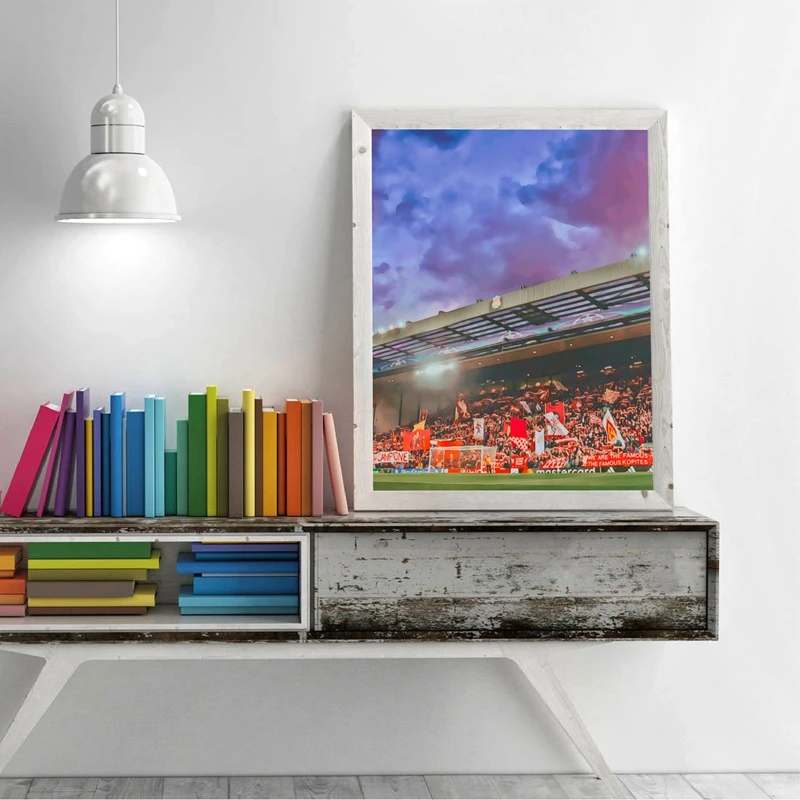 Anfield Stadium Liverpool Art Print Wall Art Picture Poster ,You\'ll Never Walk Alone Lyrics Art Canvas Painting Home Decor