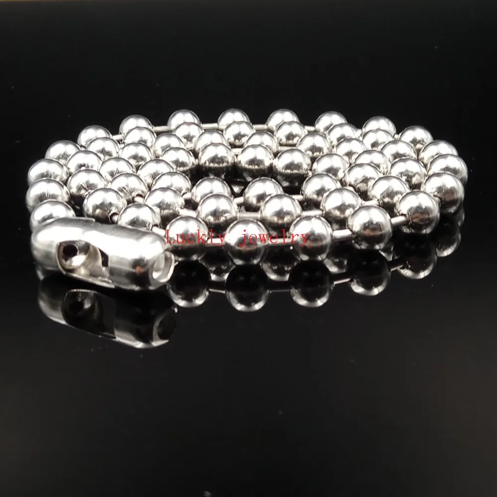 Lot 5pcs Stainless Steel shiny ball chain necklace women men 6mm 22 inches