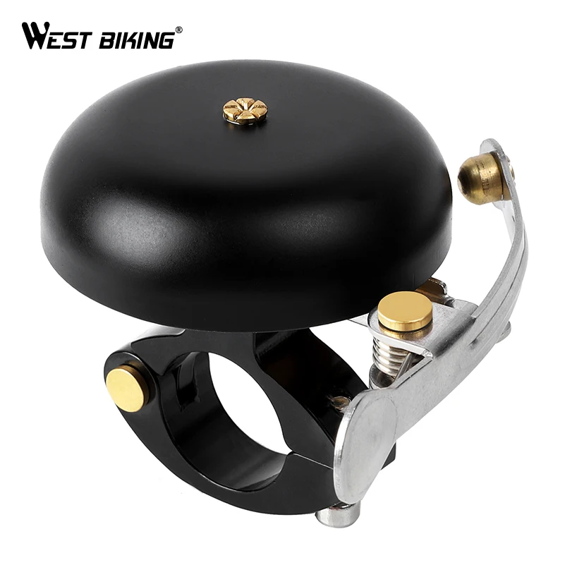 WEST BIKING Vintage Classic Bicycle Bell Ring Cycling Bike Brass Alloy Handlebar Retro Upgrades Cycling Bike Warning Horn Loud