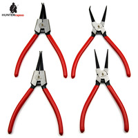 4Pack 7 inch Internal Circlip Pliers Kit Straight Snap Ring Nipper 90 Degree Bent Hose Clamp Tweezers Auto Repair DIY Hand Tools