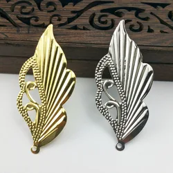 20pcs 25x57mm Filigree leaf Wraps Metal Charms For Embellishment Scrapbook DIY Jewelry Metal Craft Jewelry Accessories