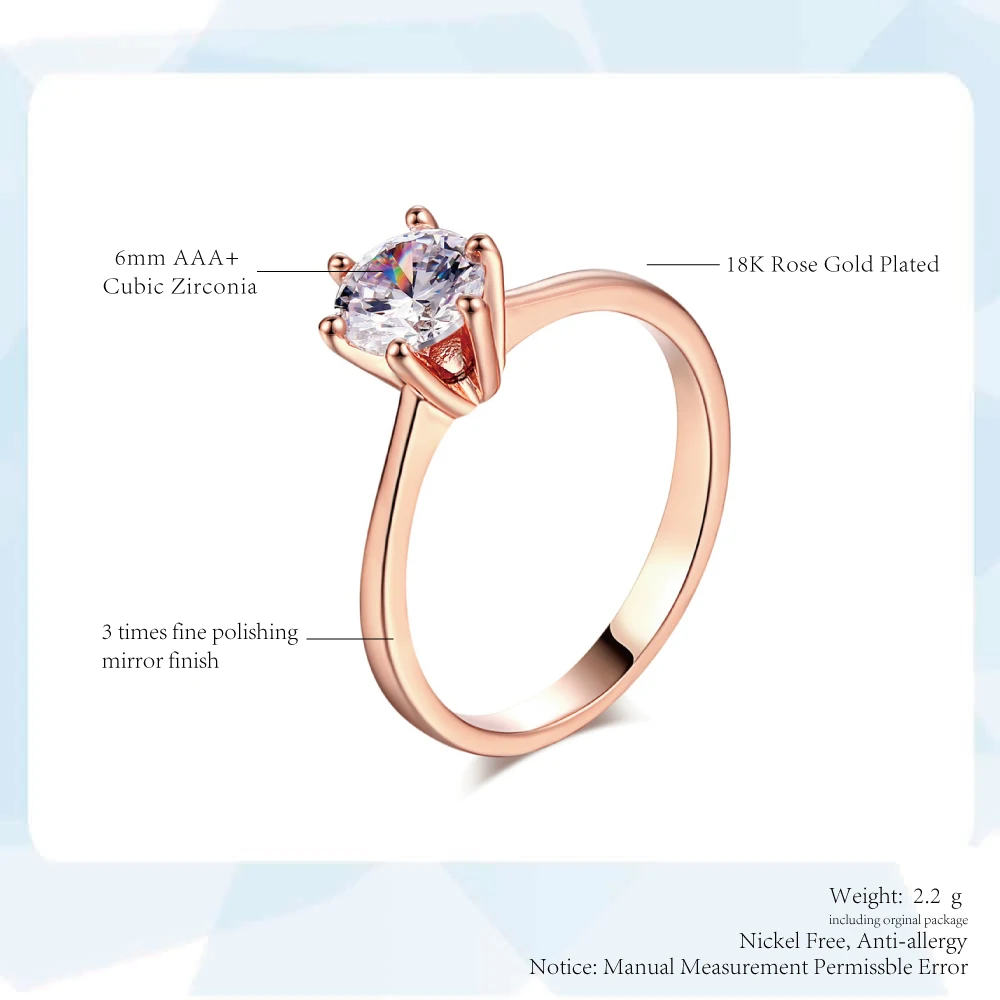 ZHOUYANG Wedding Rings For Women Man Classic Cubic Zirconia Lover Ring Rose Gold Color & Silver Color Fashion Jewelry R013 R400