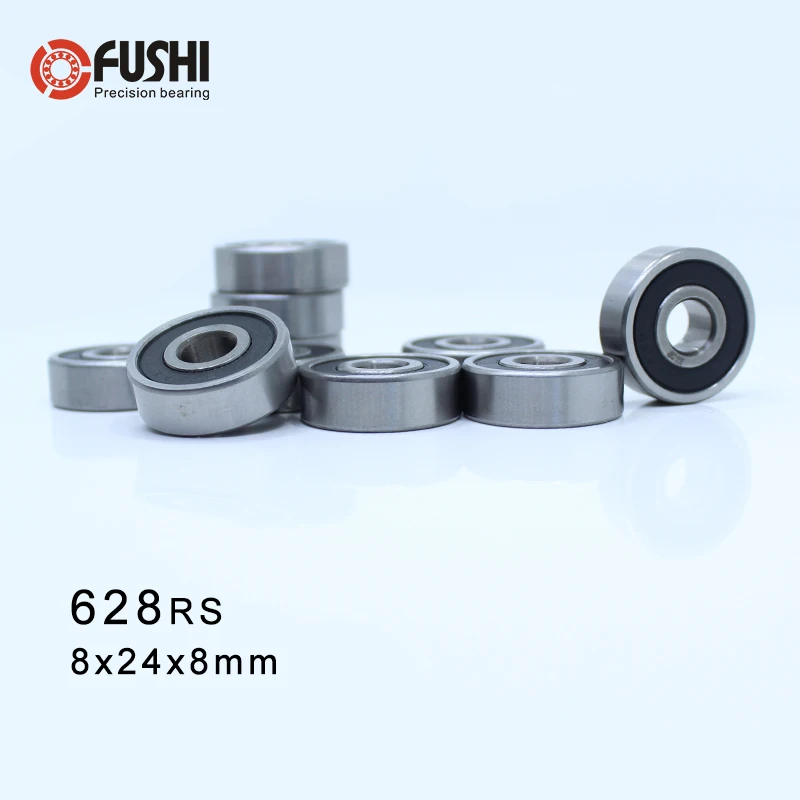 

628RS Bearing ABEC-5 (10PCS) 8*24*8 mm Miniature Sealed 628-2RS Ball Bearings 628 2RS