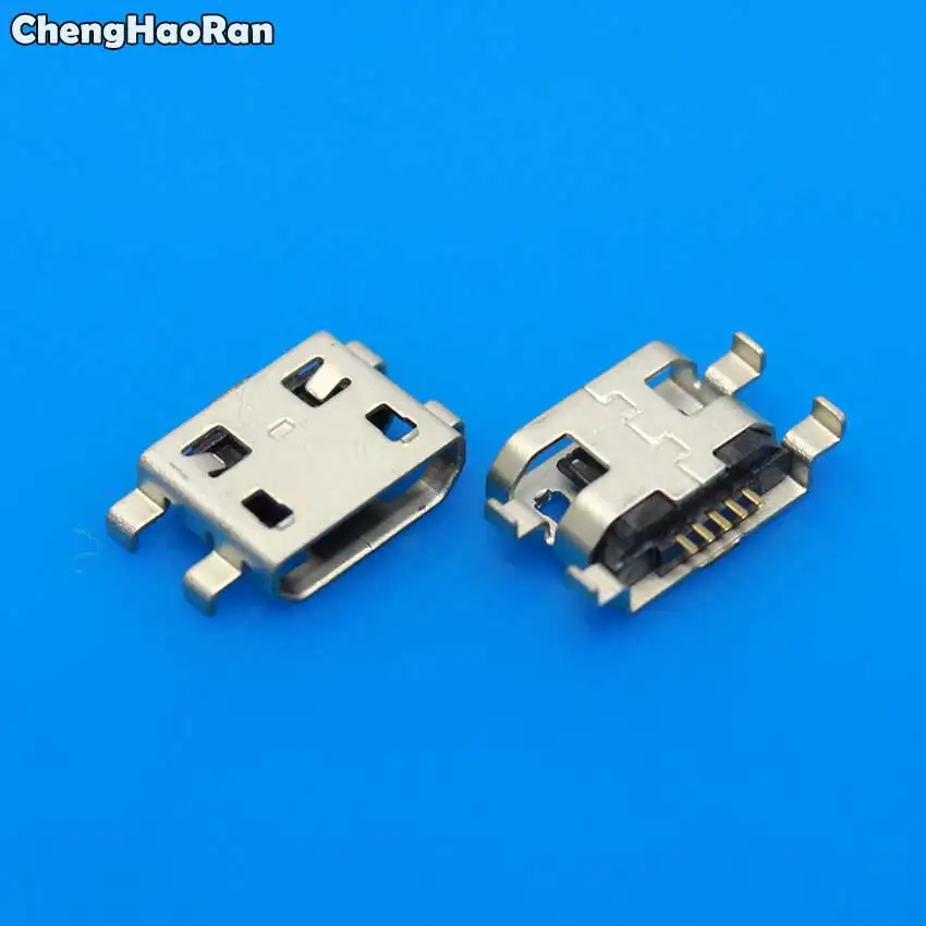 ChengHaoRan 2-50pcs Micro USB Connector 5pin 0.8mm B Type Female Micro USB Jack Plug Charging Port Socket For Alcatel One Touch