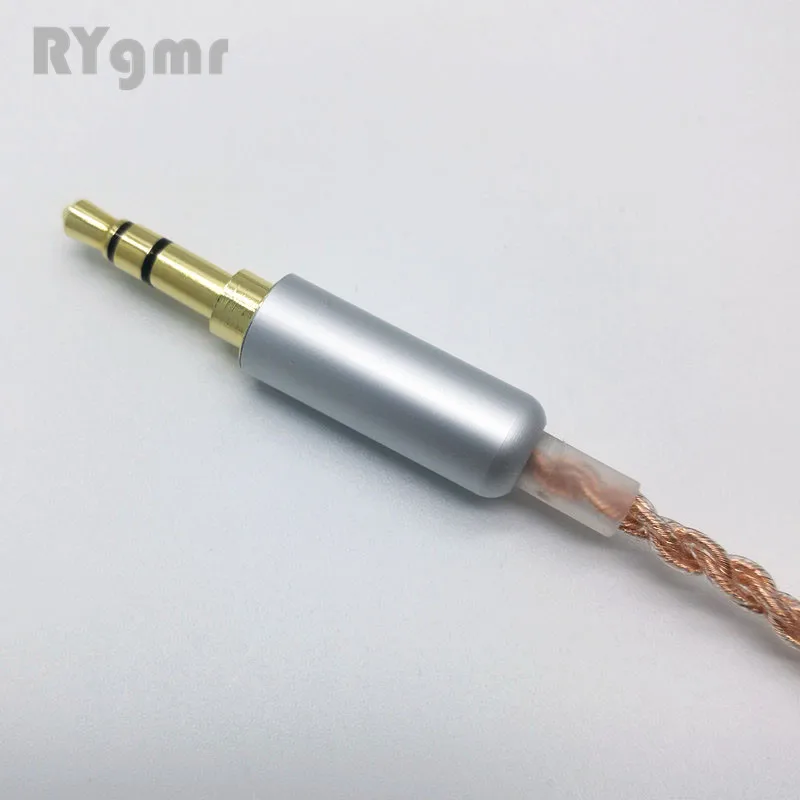 RY-C10 rame singolo cristallo auricolare super morbido filo febbre riparazione aggiornamento spina in metallo cavo per cuffie fai da te 19-core x 4