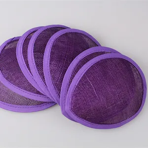 Вуалетка Sinamay MYQH024 для волос, фиолетовая или 17 цветов на выбор, аксессуары для волос «сделай сам», 12 шт./Лот, 5,2 дюйма (13 см)