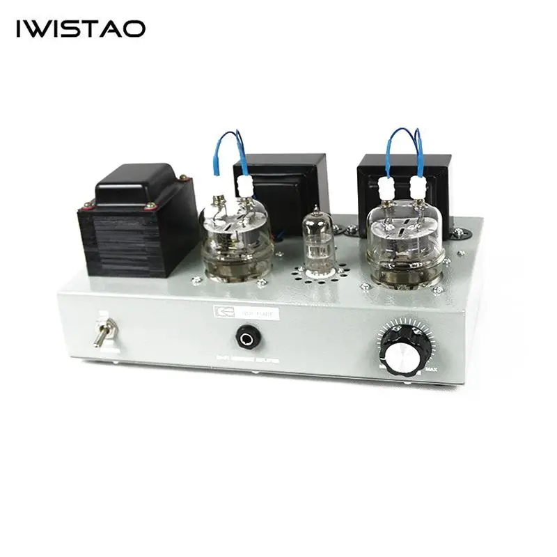 IWISTAO HIFI Tube Earphone Amp 1W output 32 to 600 ohm & Class A Tube Amp  2X8W 6N2 Drive FU32 Built 6.5mm JackMetal Chassis