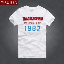 YIRUISEN Brand New York Style T shirt Men Short Sleeve Fashion 2024 Summer White T-Shirt Tshirt Homme Camisetas Masculinas