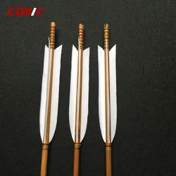 12pcs 7Inch Arrow Feathers Archery Fletching Japan Real Feather Vanes 6 colors available  wooden/bamboo arrow hunting