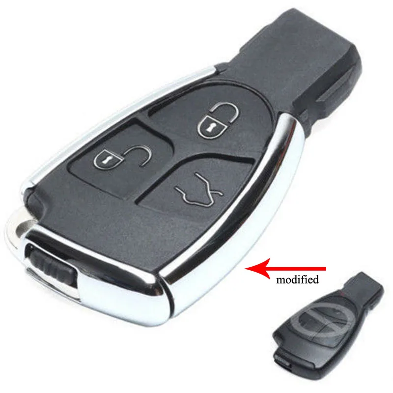 KEYECU Smart Remote Control Key Shell Case Cover With 3 4 Buttons Fob for Mercedes Benz C B E Class W203 W211 W204 YU BN CLS CLK