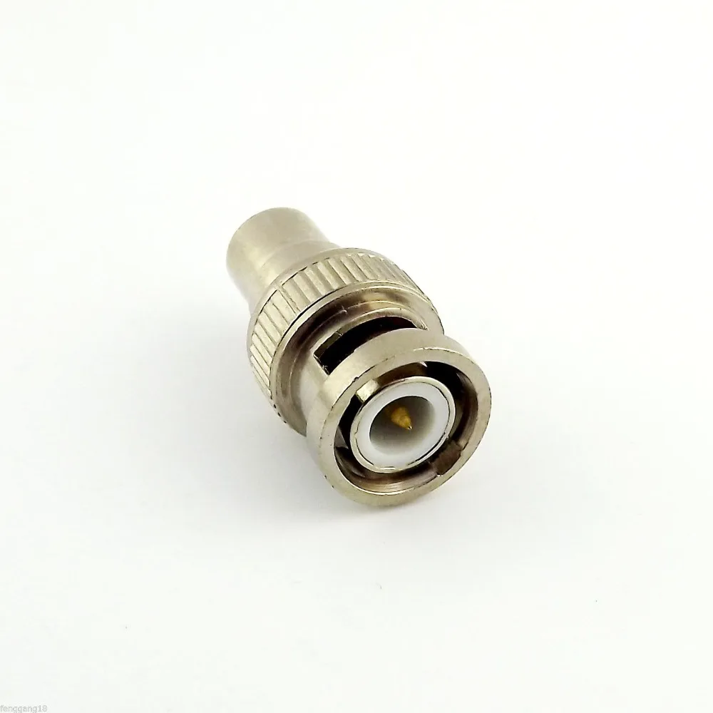 1 قطعة BNC ذكر التوصيل إلى RCA أنثى جاك مستقيم كابل محوري RF محول موصل