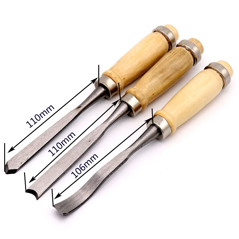 12pcs Wood Carving Handwoodcut knife butt/corner/skew/round/Arc machete Chisel Woodworking Professional Lathe Gouges Tools