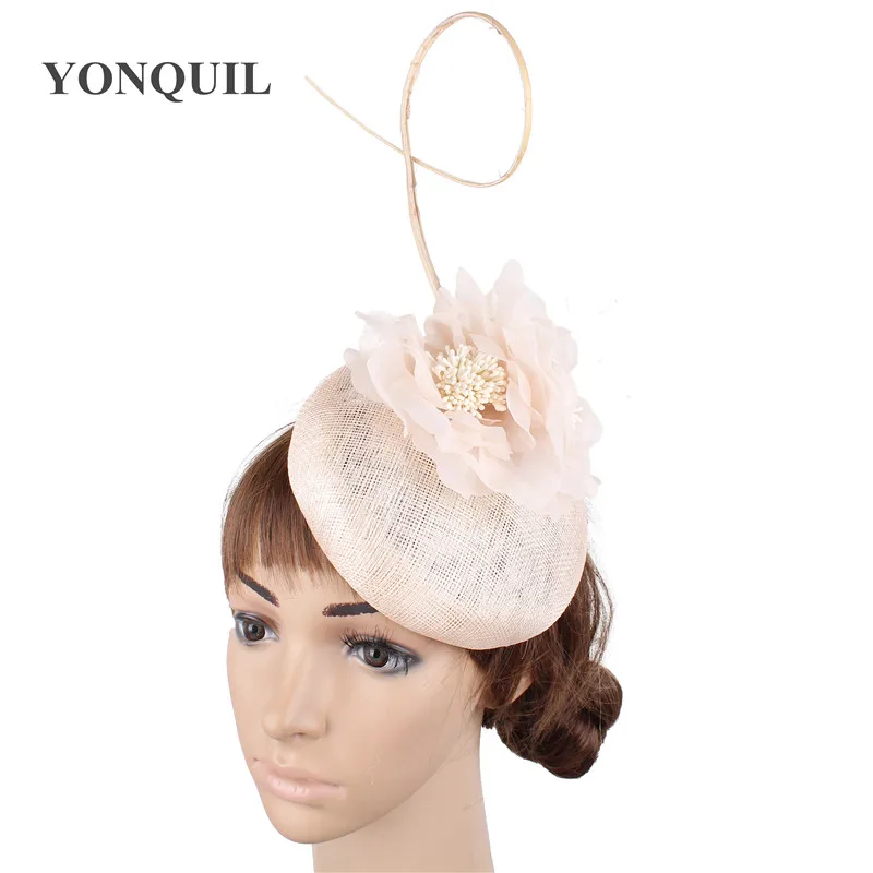 

Wedding Rose Bridal Fascinator Hats Lady Women Hair Accessories Wedding Veils Ornaments Headpieces Hairpins Linen Dance Party