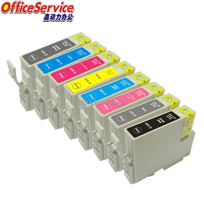 

T0341 T0342 T0343 T0344 T0345 T0346 T0347 T0348 Ink Cartridges Compatible For Epson Stylus Photo 2100 2200 inkjet printer