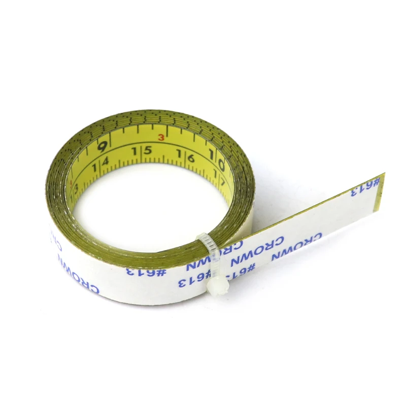 Metric & Inch Miter Track Tape Measure Self-Adhesive 1-10M Steel Ruler Measuring Tape For T-track Router Table Woodworking Tools