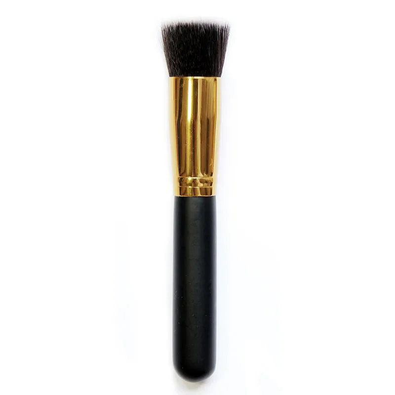 1pcs Black/Gold Powder Foundation Brush Contour Blusher Highlighter Flame Makeup Brushes Cosmetics Beauty Tools Pincel Maquiagem