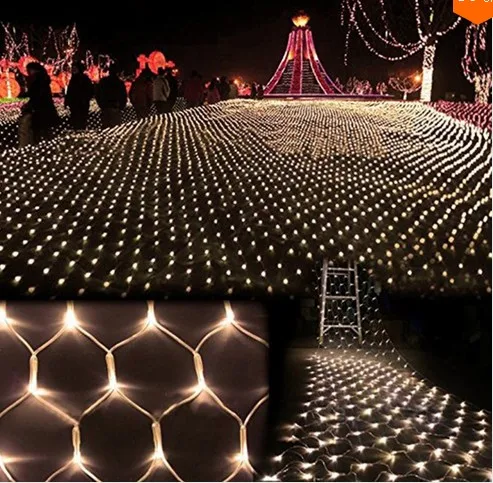 

MEMEOKON 2Mx3M 210LEDS Net Light Curtain Lights Xmas Fairy Flash Lights Led Strings wedding Christmas Decoration