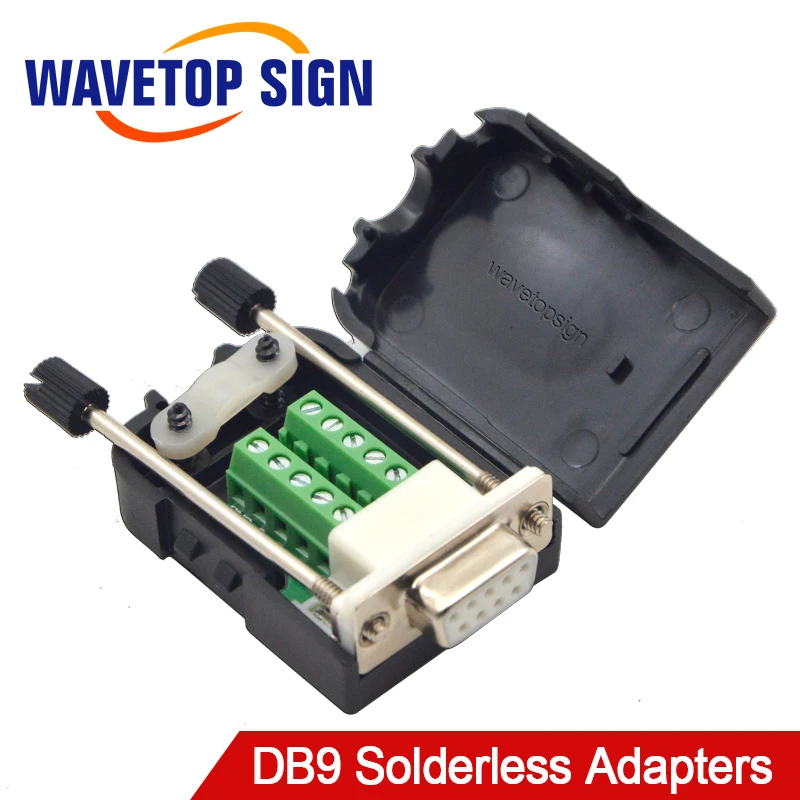 Serial Port DB9 Solderless Head Plug 9Pin to The Terminal Block RS232 Connector COM Port Male Head Solder-free Parallel