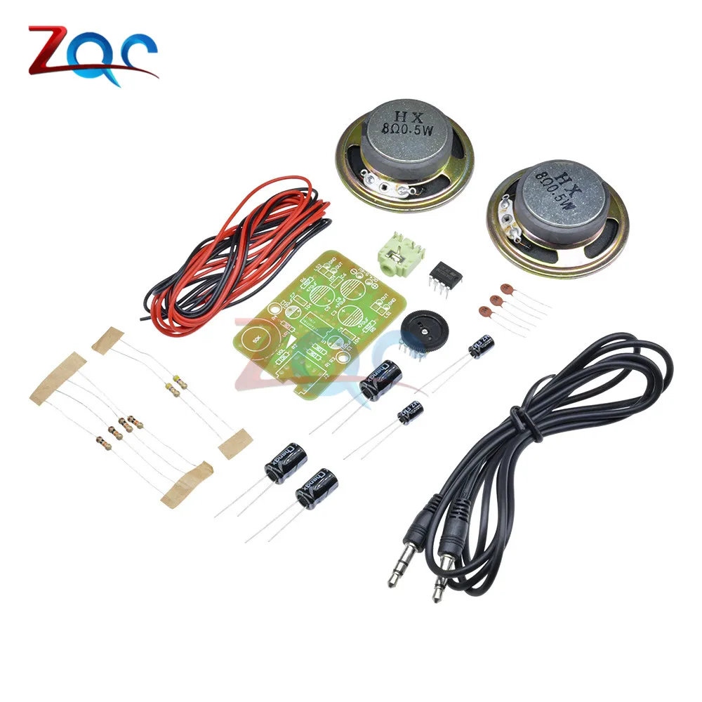 NE555 Buzzer DIY Electronic KIT Tone Generator Oscillator Buzz Suite Trousse LED Blink NE555P 8 OHMs 0.25W Speaker Circuit