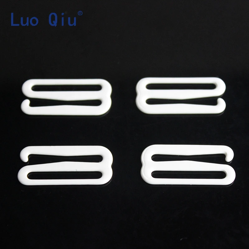 

Luo Qiu 20mm bra adjustable buckles white 9 Bra underwear Metal&plastic buckle Brassiere clasp nylon coated metal (1000 pcs/lot)