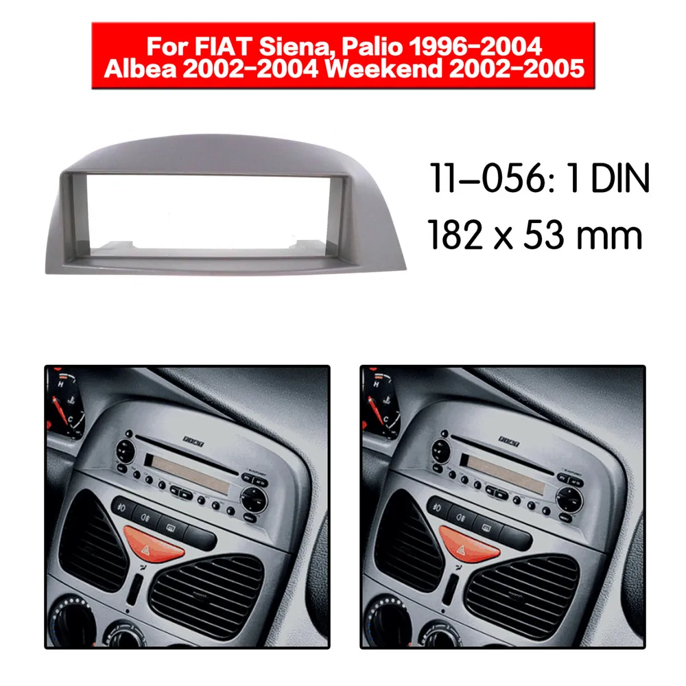 Car Radio Fascia Frame Kit For FIAT Siena,Palio 1996-2004 Albea 2002-2004 Weekend 2002-2005 Bezel Facia Panel Trim Dash 1 Din