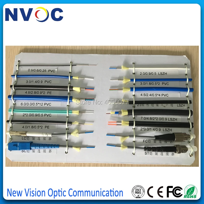 Imagem -03 - Cabo de Remendo Blindado Exterior da Fibra Ótica Conector do Cabo de Jumper Núcleo lc sc st fc Om3150 Om3300 2c Upc-scupc 50 m