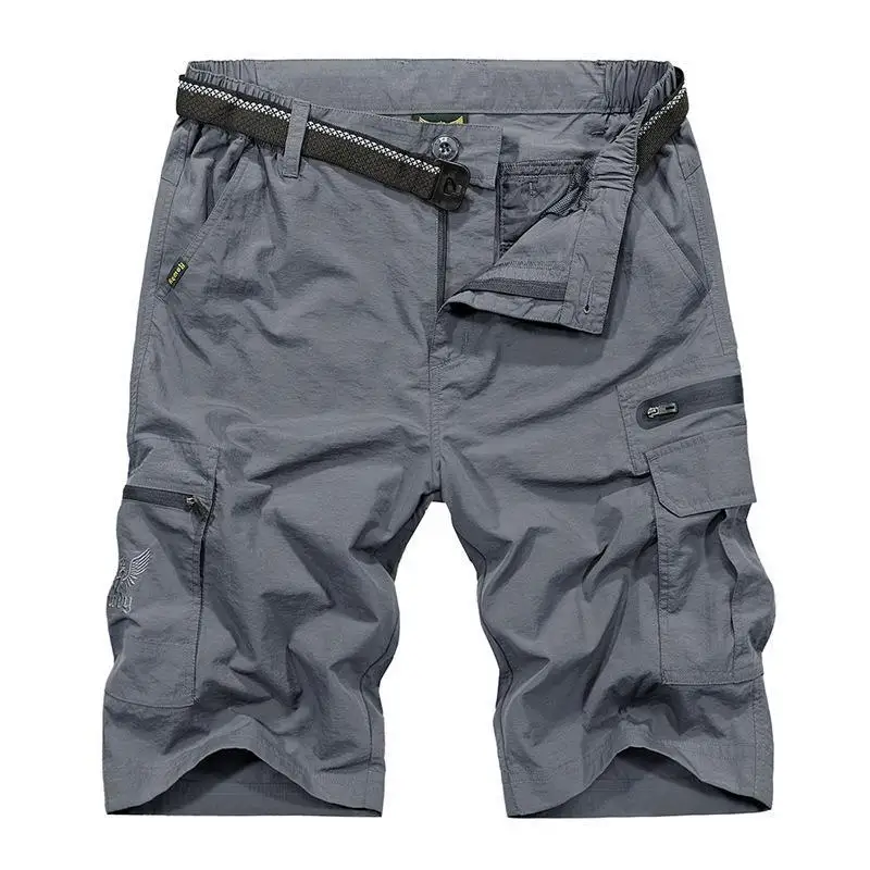 Outdoor Quick Dry Hiking Shorts Summer Sports Fishing Climbing Waterproof Breathable Thin Short Trousers  Shorts Man 4XL