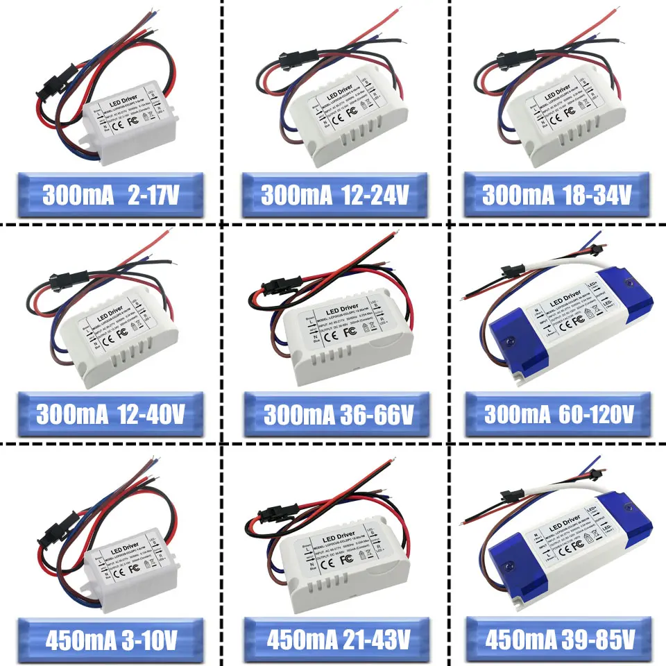 1W 3W 5W 10W 20W 36W 50W 60W 80W Driver LED esterno a corrente costante AC85-265V trasformatore di illuminazione della lampada di isolamento per