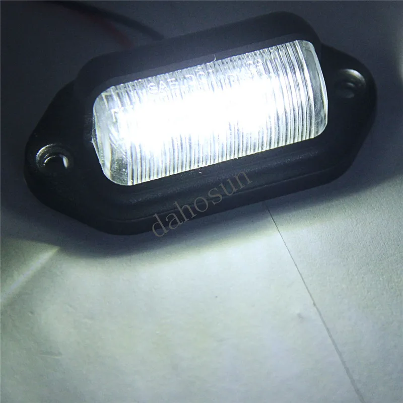 1PC X dahosun Car Led License Plate Light for 12V 24V Rear Tail Truck Lorry Trailer Caravan and car  DOT certificate