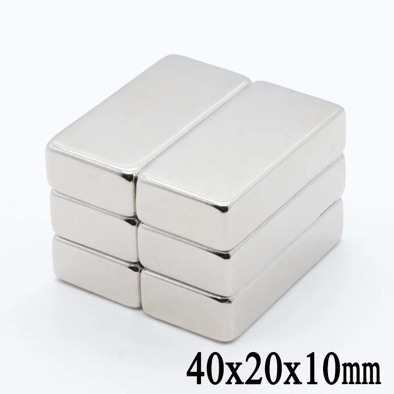 20/30/40/50x20x10 mm N35 Super Strong Block Neodymium Magnets Rare Earth Magnet 40mm x 20mm x 10 mm