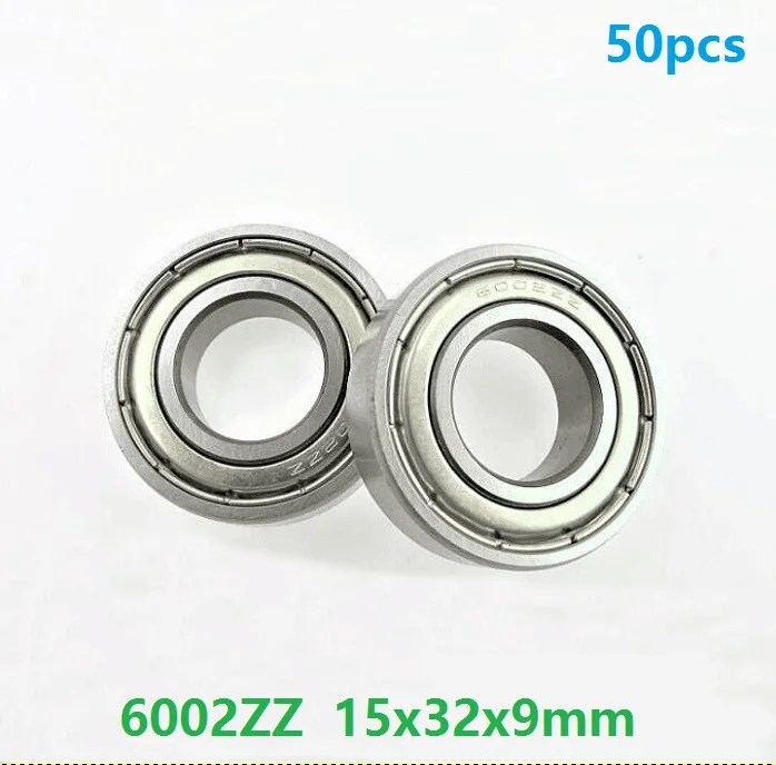 

50pcs/lot 6002ZZ 6002Z 6002 ZZ Z 15x32x9 mm double shielded Deep Groove Ball bearing Miniature shaft 15*32*9mm