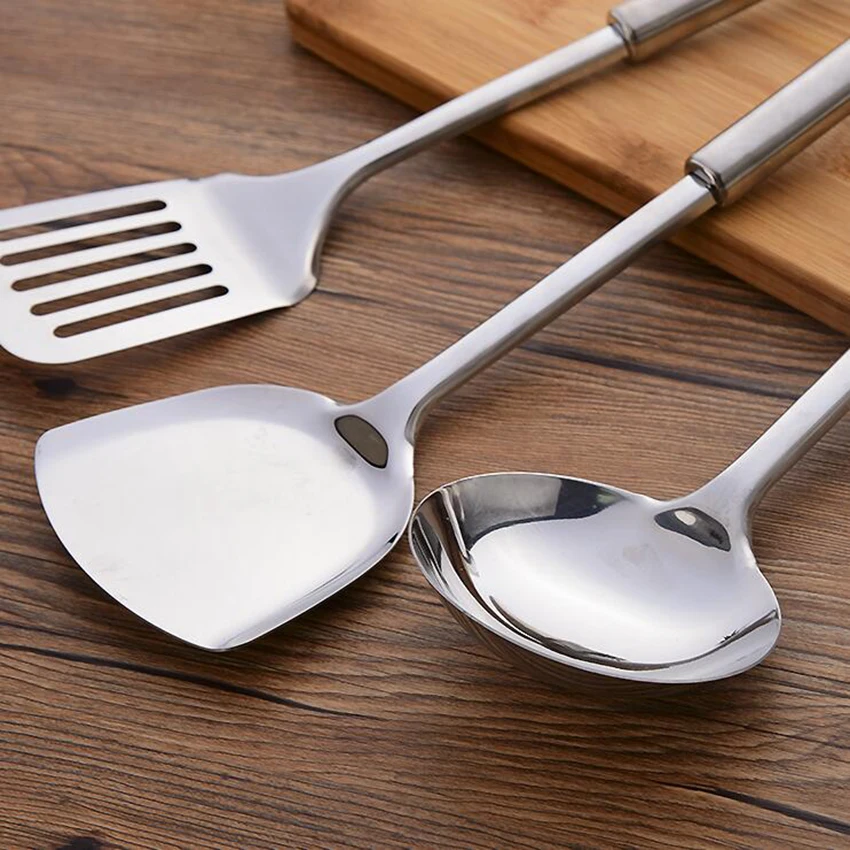 Stainless Steel Spatula Long Handle Turner Kitchen Cooking Tools Turners Spatula for Non-stick Pan