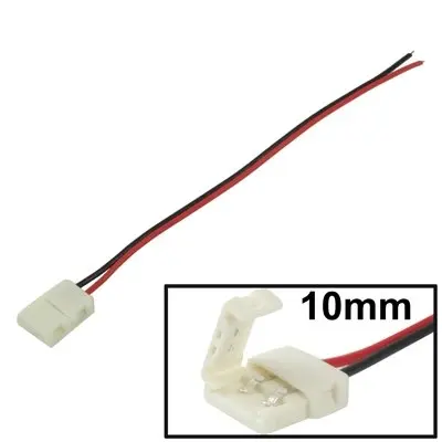 5Pcs 10mm PCB FPC No welding Connector with Cable for Single Color SMD5050/5630/5730 LED Strip Light connecting to Power Supply