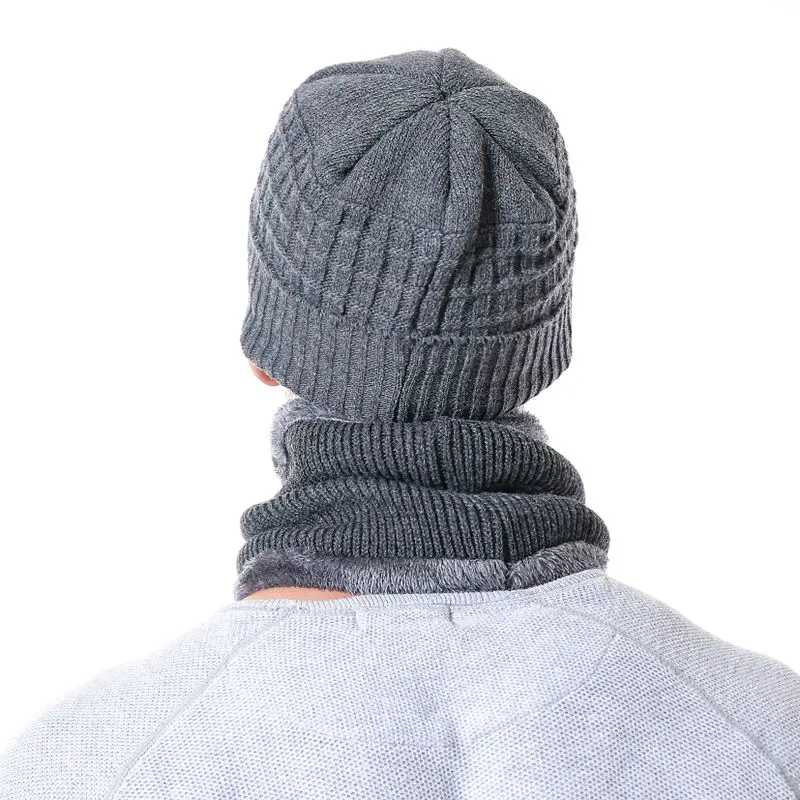 High Quaity Cotton 1998 Add Fur Brim Winter Hats Skullies Beanies For Men Women Wool Scarf Cap Outdoor Gorras Bonnet Knitted Hat