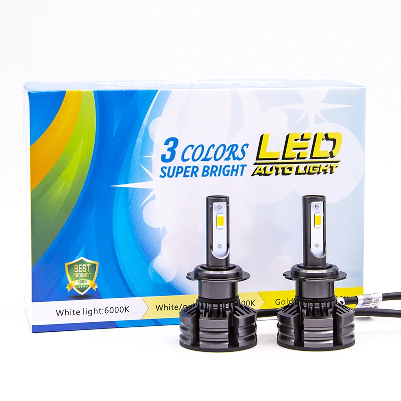 

2pcs H4 H7 H11 H1 H3 9005 9006 Car LED Headlight Bulbs Hi-Lo Beam 80W 10000LM Auto Fog Light Lamp 3 color 3000K 4300K 6000K