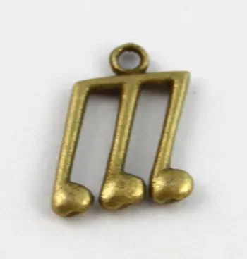 

FREE SHIPPING 540PCS Antiqued bronze muscial note charms A1931B