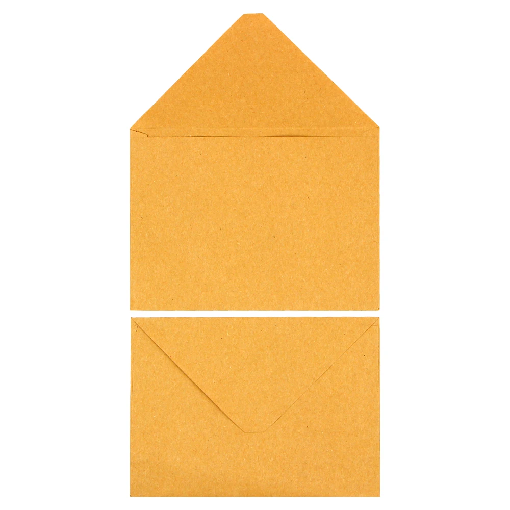 50Pcs/Lot Classical Brown Kraft Blank Mini Paper Window Envelopes Wedding Invitation Envelope Gift Envelope