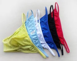 men's brief Low-waist male panties viscose fork bags translucent panties briefs for men gay underwear