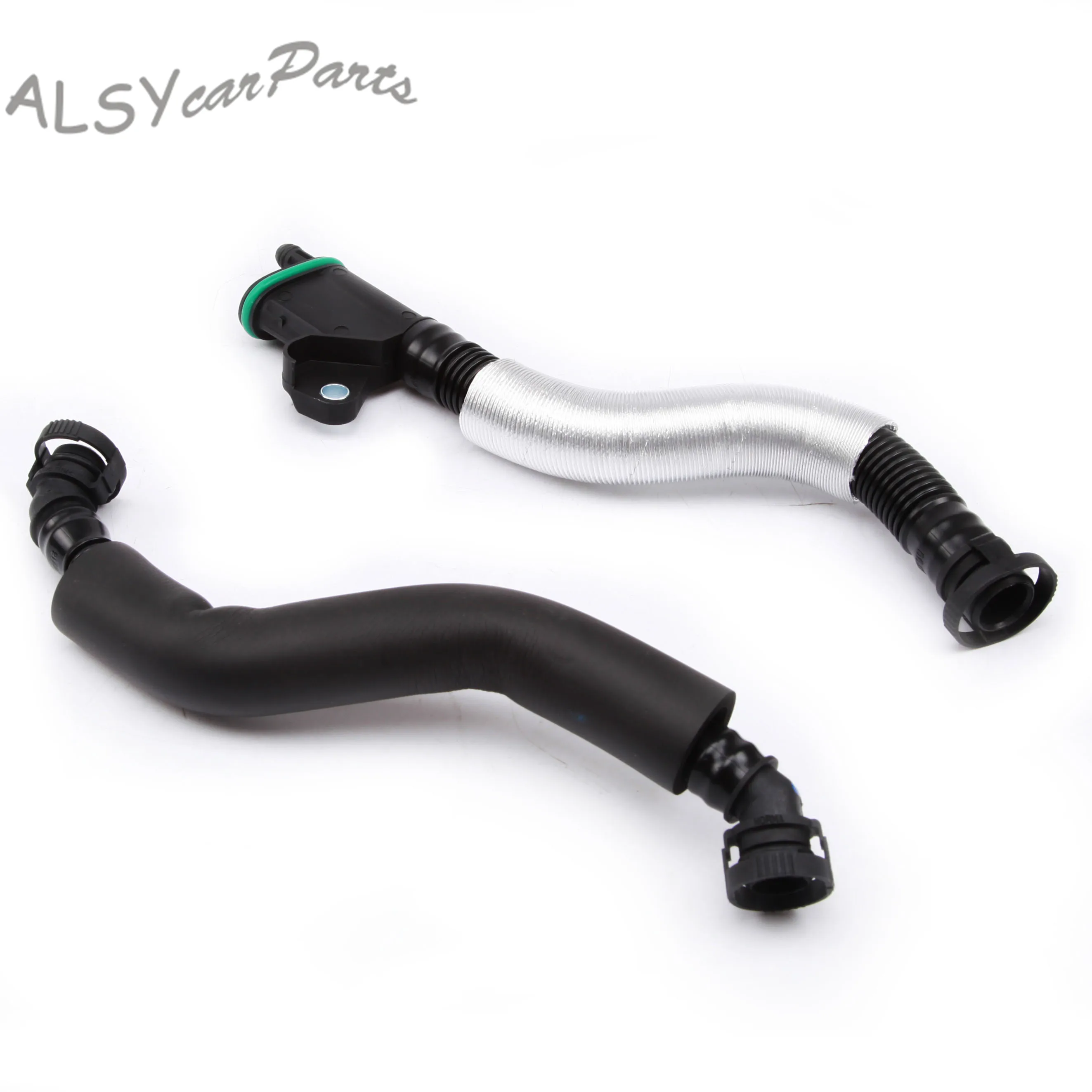 

06H103495AH 06J103221B 2PCS Oil Water Separator Breathing Hose+Exhaust Pipe For VW Tiguan GOLF Audi A4 Q5 SEAT TOLEDO SKODA