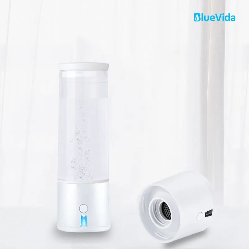 Bluevida Neue SPE + PEM Membran Wasserstoff Wasser Flasche, hohe konzentration und hohe reinheit h2 Wasserstoff Reiche Generator Wasser Ionisator