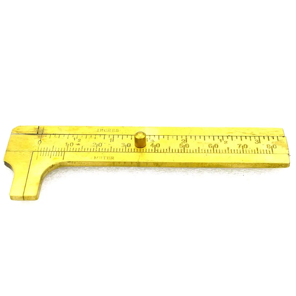 Mini Brass Caliper Solid Sliding Gauge Vernier 80mm 3.15Inch High Quality Jewelry Measure Measurement Tool