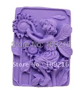 1pcs Sunflower-Faery (R0564) Silicone Handmade Soap Mold Crafts DIY Mold