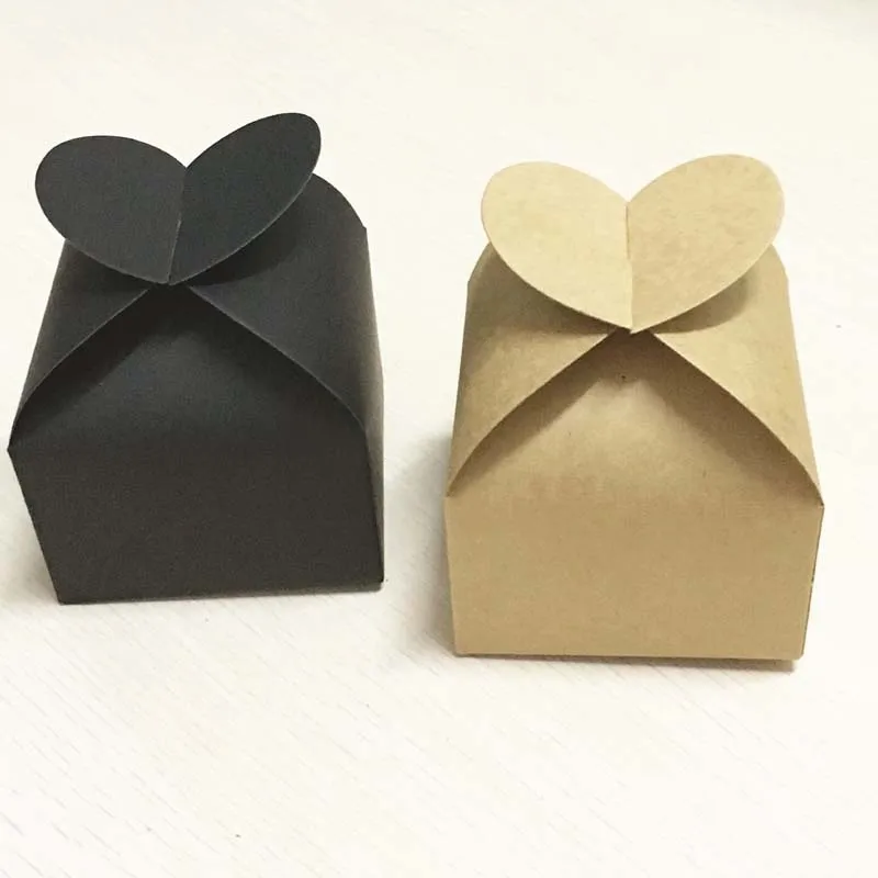 

100PCS Brown Kraft Craft Paper Jewelry Pack Boxes Small Gift Box For Biscuits Handmade Soap Wedding Party Candy Packaging Box