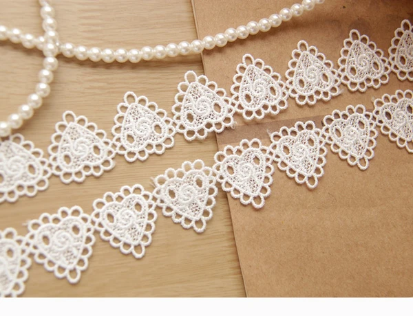 1yard Width:3cm Sweet Heart Lace Rose Trim Lace Embellish for Clothing Embroidered Lace(ss-311)