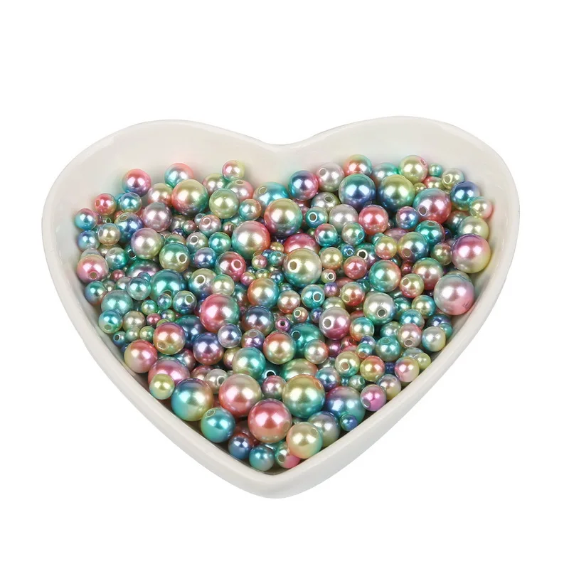 Hot Selling Multicolor Round Plastic ABS Pearl For DIY Dress Decoration Sew On Garment 350pcs/lot