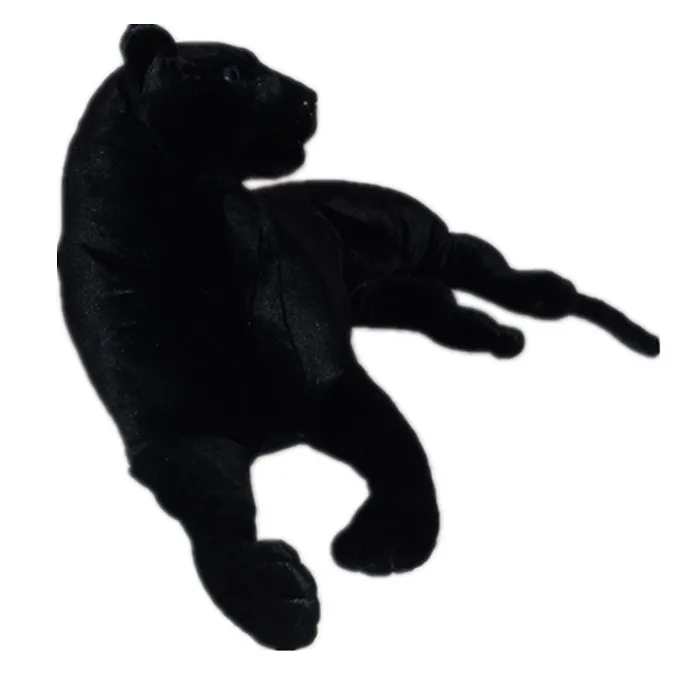 simulation animal large toy black prone panther plush toy ,Christmas gift h255