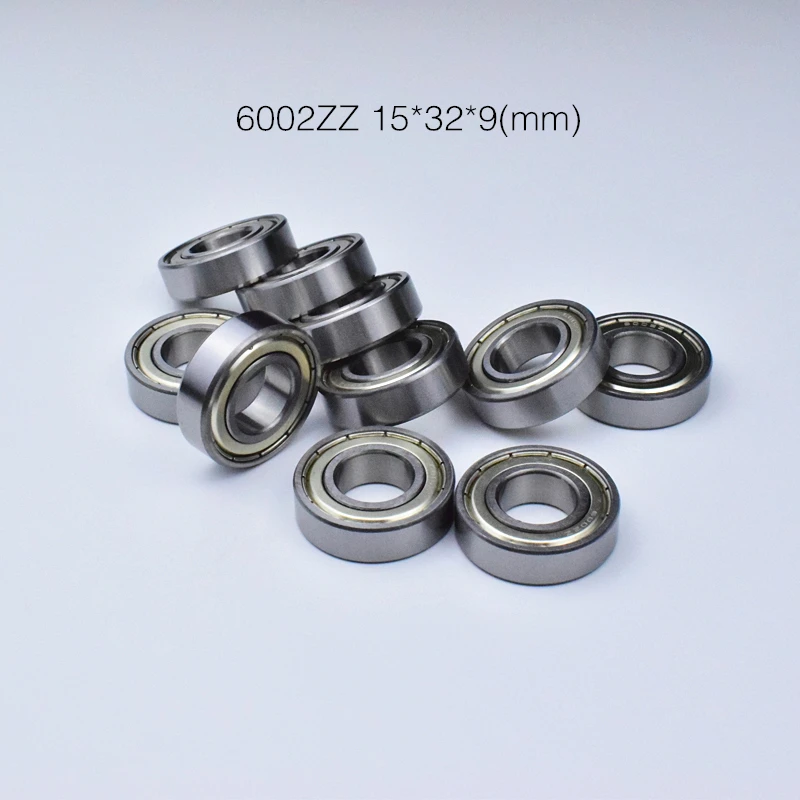 

Bearing 10pcs 6002ZZ 15*32*9(mm) chrome steel Metal Sealed High speed Mechanical equipment parts